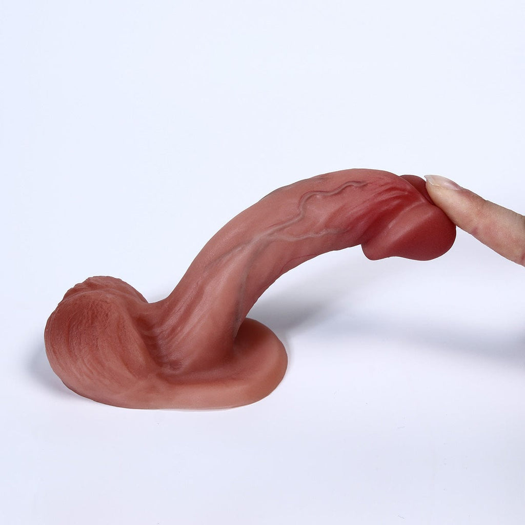 MRIMIN FTM Silicone Erect 5.2 Inch Penis Prosthesis Packer N Play Flexible  for G Spot Strap On Dildo